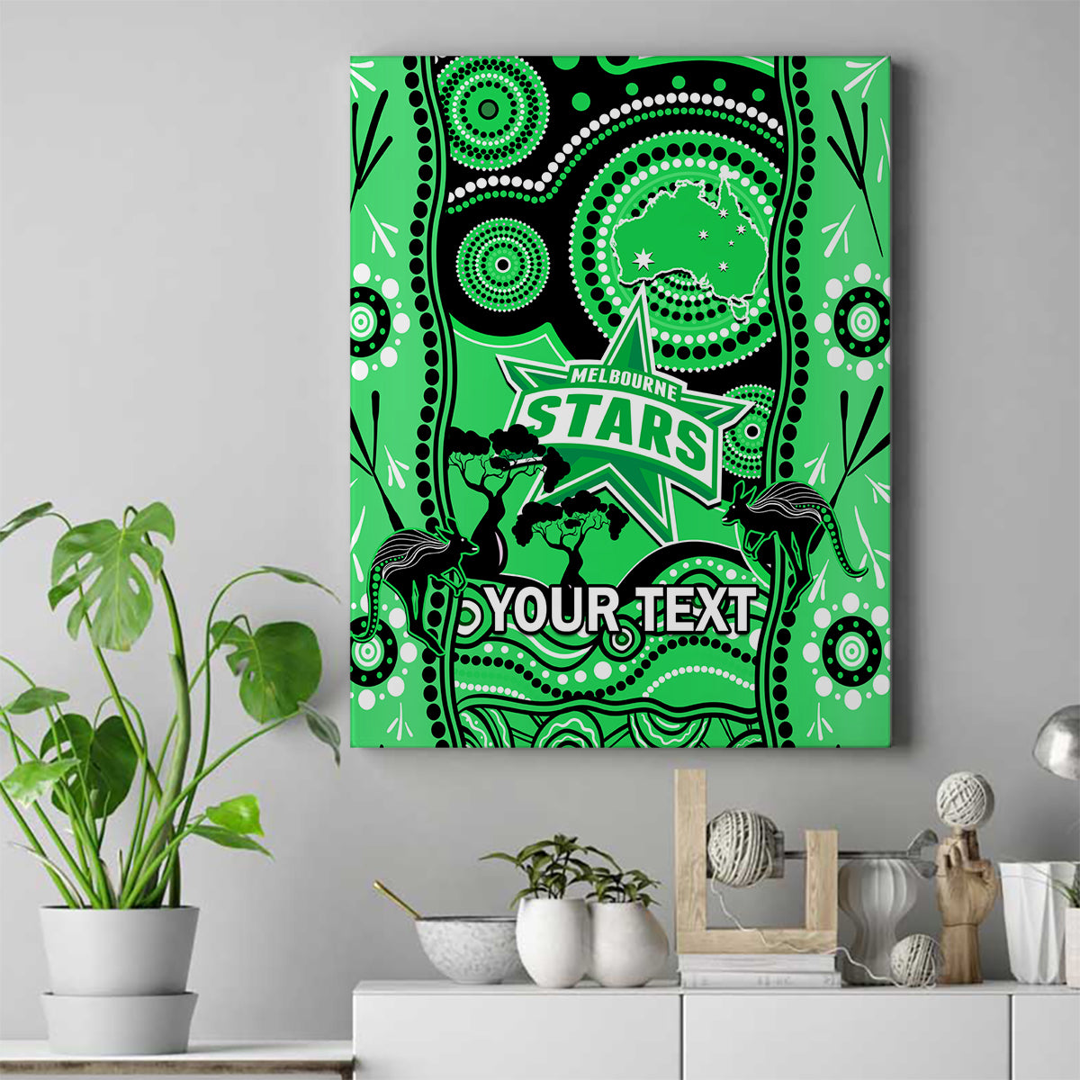 custom-melbourne-stars-cricket-canvas-wall-art-happy-australia-day-aboriginal-art