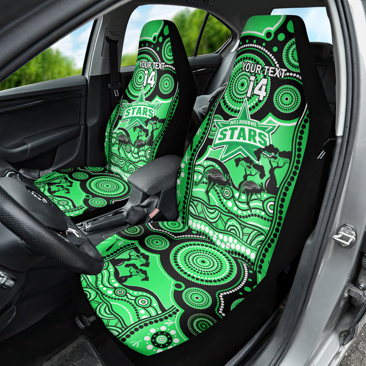 Custom Melbourne Stars Cricket Car Seat Cover Happy Australia Day Aboriginal Art - Vibe Hoodie Shop