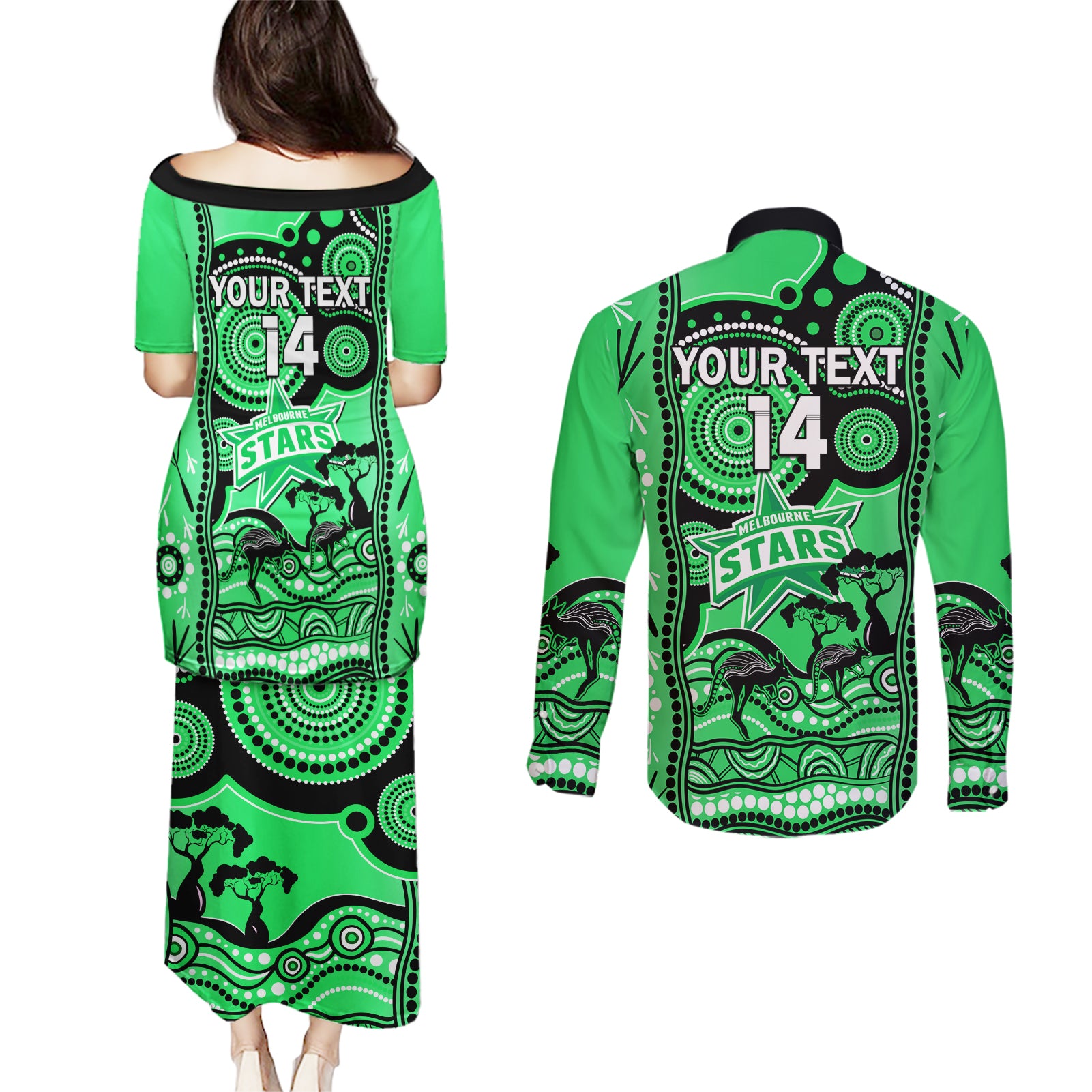 custom-melbourne-stars-cricket-couples-matching-puletasi-dress-and-long-sleeve-button-shirt-happy-australia-day-aboriginal-art