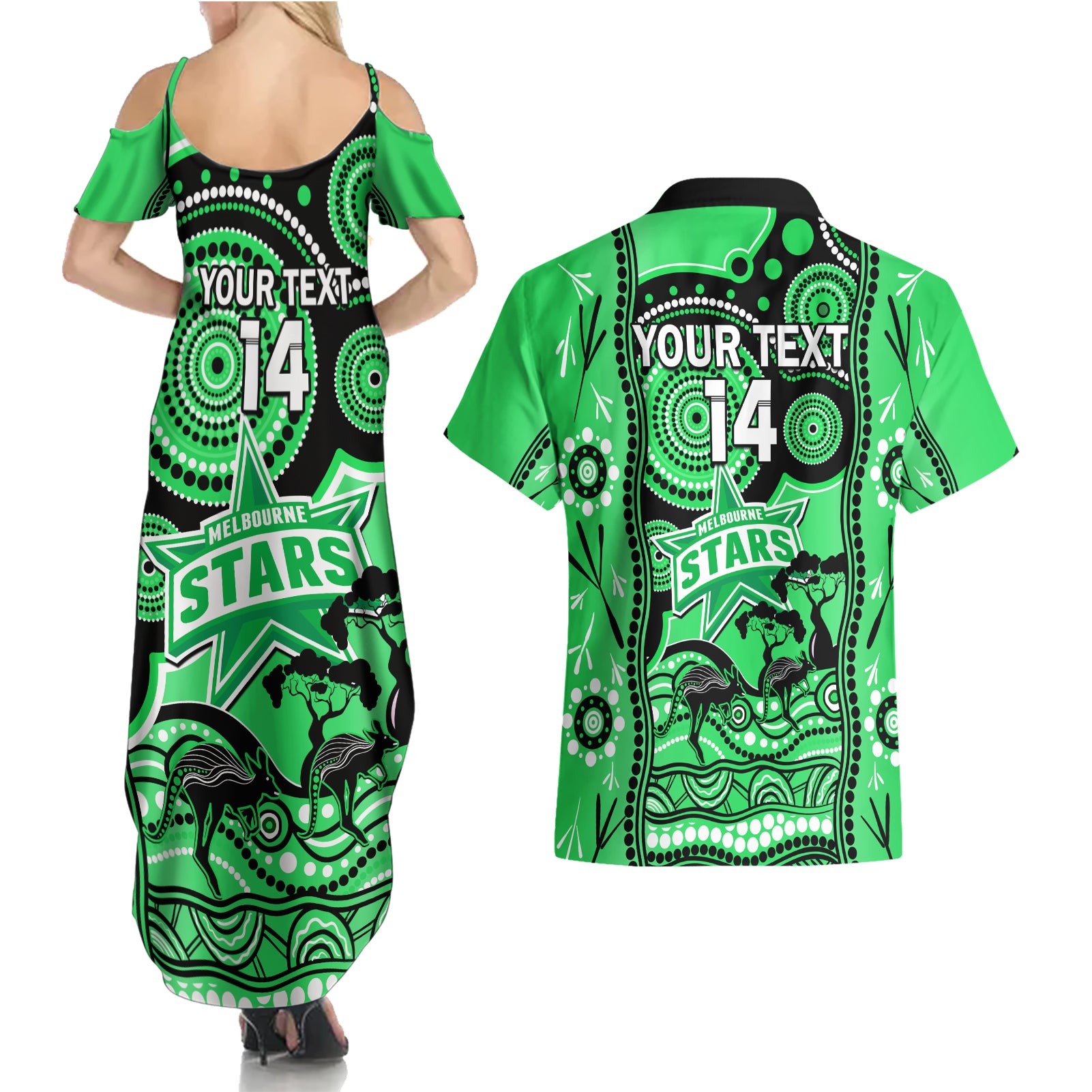 custom-melbourne-stars-cricket-couples-matching-summer-maxi-dress-and-hawaiian-shirt-happy-australia-day-aboriginal-art