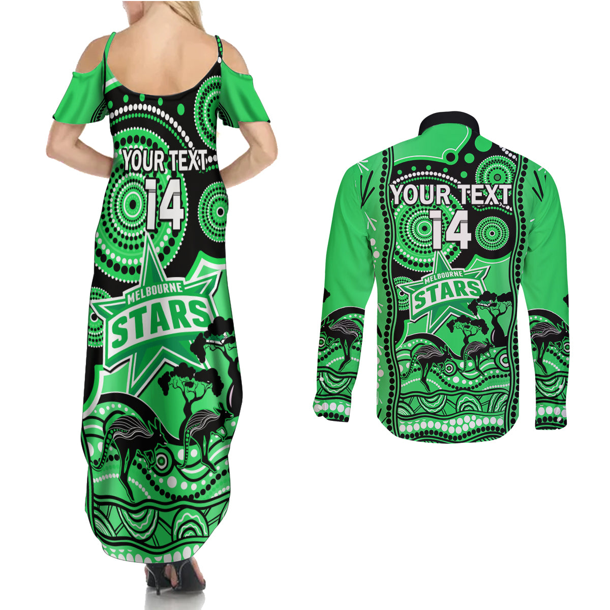 custom-melbourne-stars-cricket-couples-matching-summer-maxi-dress-and-long-sleeve-button-shirt-happy-australia-day-aboriginal-art