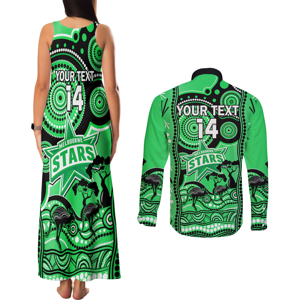 custom-melbourne-stars-cricket-couples-matching-tank-maxi-dress-and-long-sleeve-button-shirt-happy-australia-day-aboriginal-art