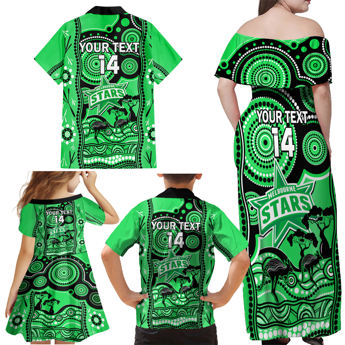 custom-melbourne-stars-cricket-family-matching-off-shoulder-maxi-dress-and-hawaiian-shirt-happy-australia-day-aboriginal-art