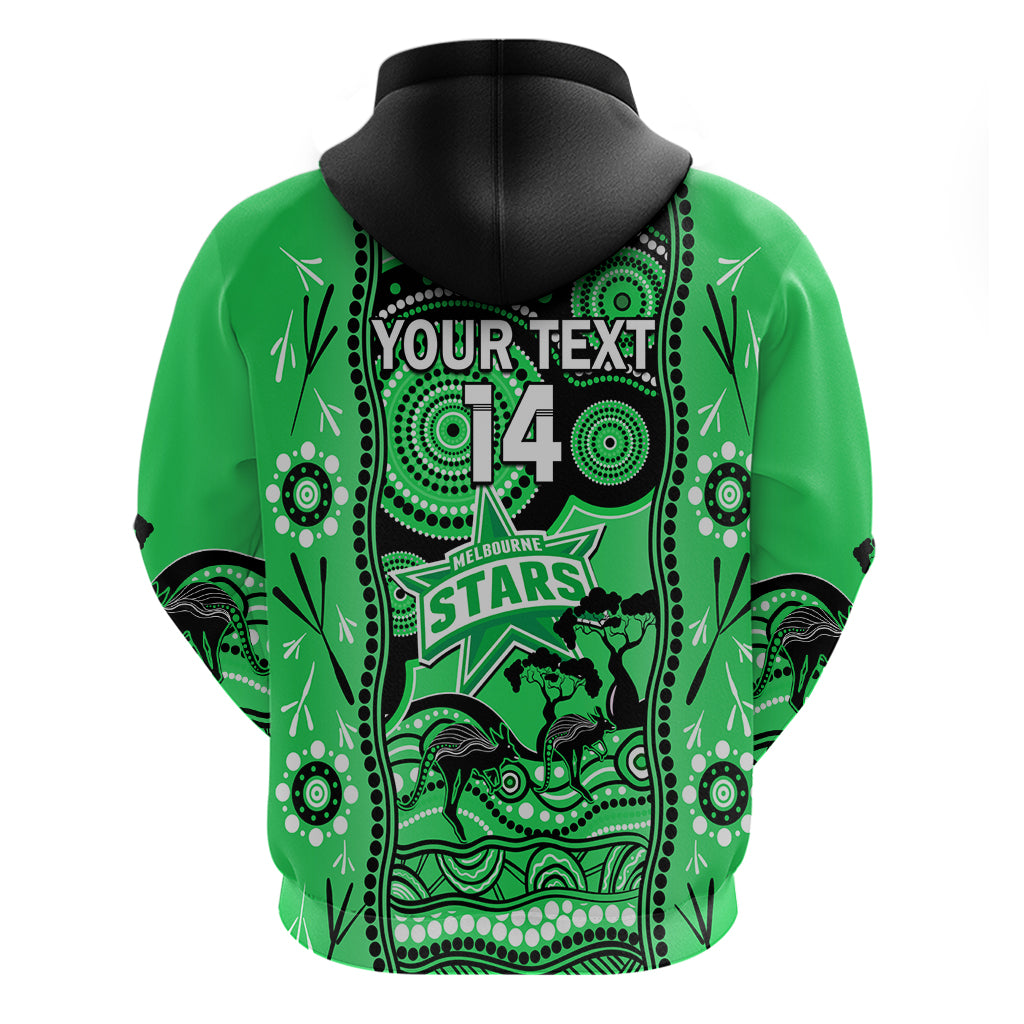 Custom Melbourne Stars Cricket Hoodie Happy Australia Day Aboriginal Art - Vibe Hoodie Shop