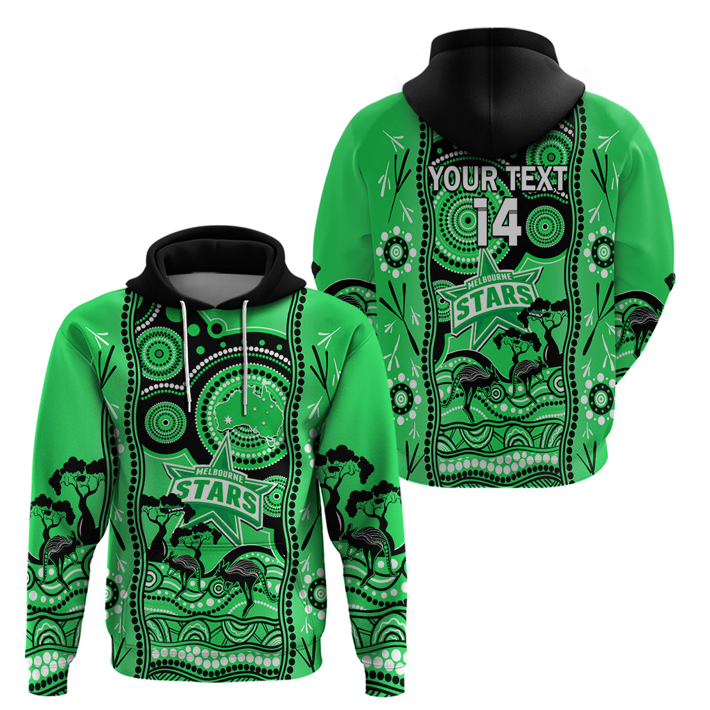 Custom Melbourne Stars Cricket Hoodie Happy Australia Day Aboriginal Art - Vibe Hoodie Shop