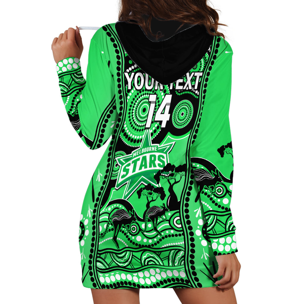 Custom Melbourne Stars Cricket Hoodie Dress Happy Australia Day Aboriginal Art - Vibe Hoodie Shop