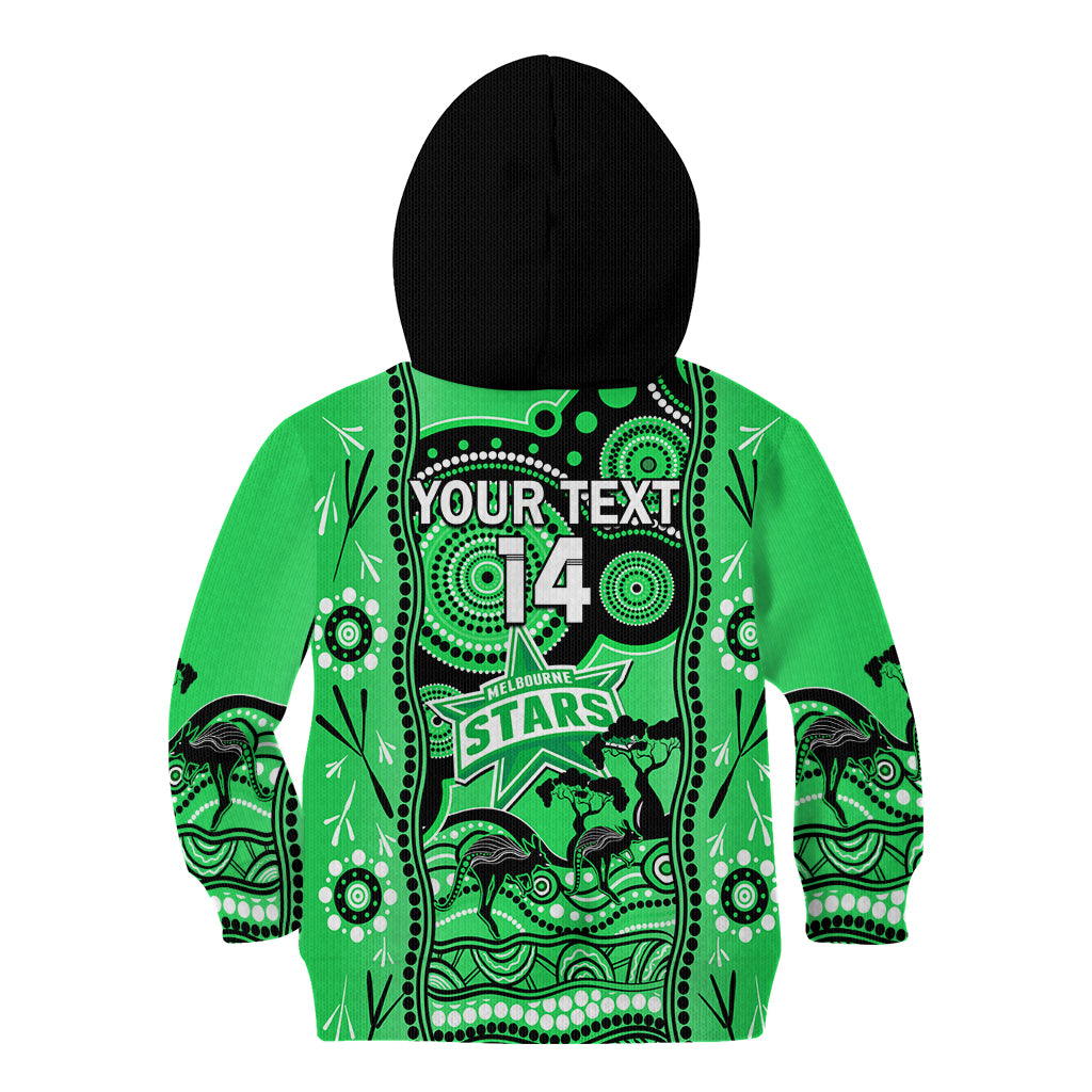 Custom Melbourne Stars Cricket Kid Hoodie Happy Australia Day Aboriginal Art - Vibe Hoodie Shop