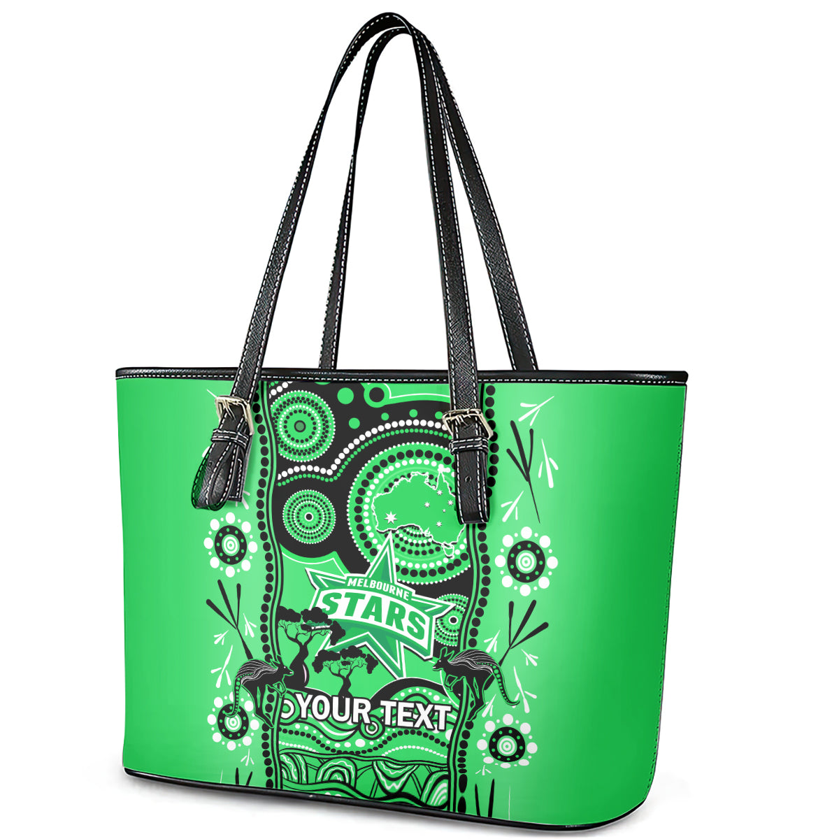 custom-melbourne-stars-cricket-leather-tote-bag-happy-australia-day-aboriginal-art