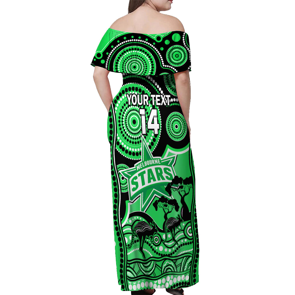 custom-melbourne-stars-cricket-off-shoulder-maxi-dress-happy-australia-day-aboriginal-art