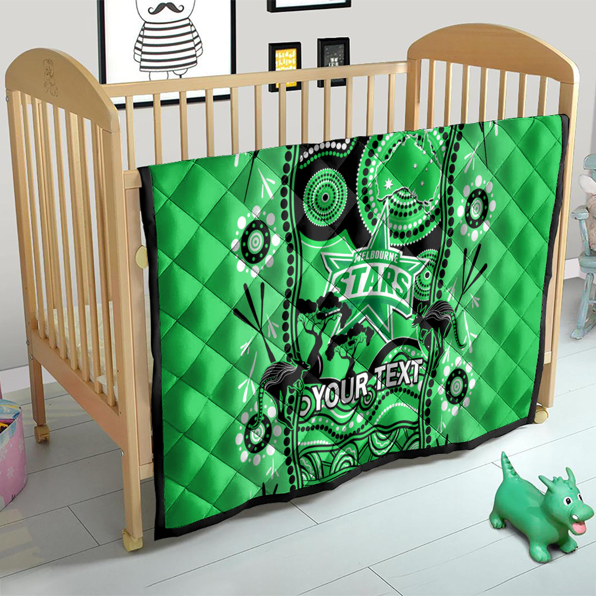 Custom Melbourne Stars Cricket Quilt Happy Australia Day Aboriginal Art - Vibe Hoodie Shop