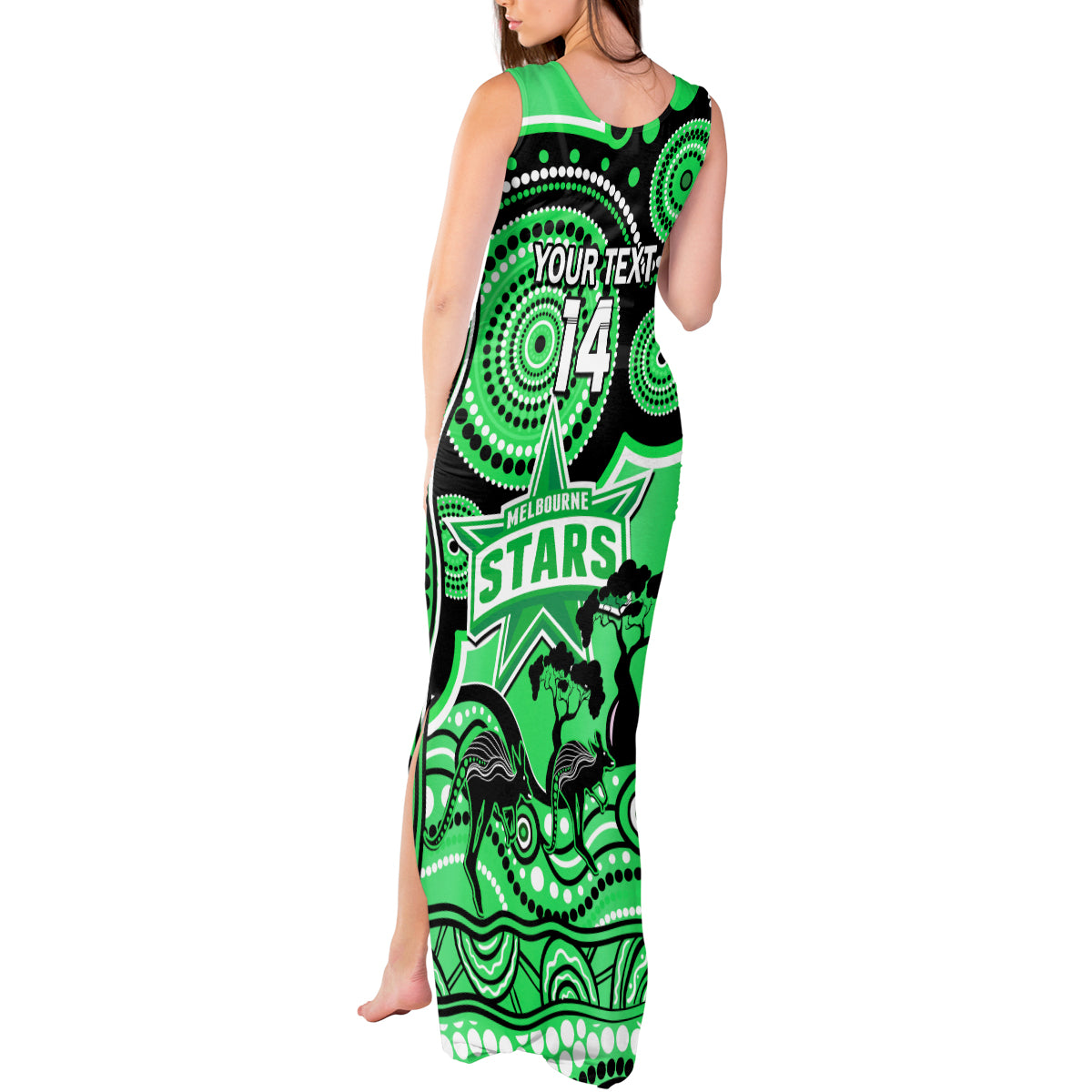 custom-melbourne-stars-cricket-tank-maxi-dress-happy-australia-day-aboriginal-art