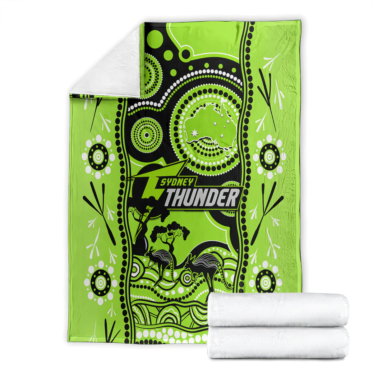 Sydney Thunder Cricket Blanket Happy Australia Day Aboriginal Art - Vibe Hoodie Shop