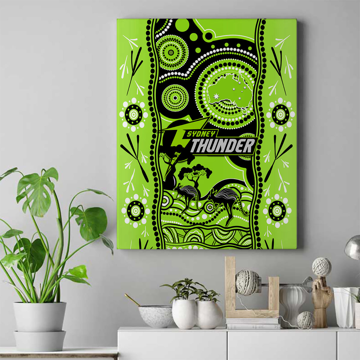 sydney-thunder-cricket-canvas-wall-art-happy-australia-day-aboriginal-art