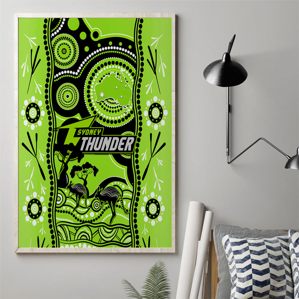 sydney-thunder-cricket-canvas-wall-art-happy-australia-day-aboriginal-art