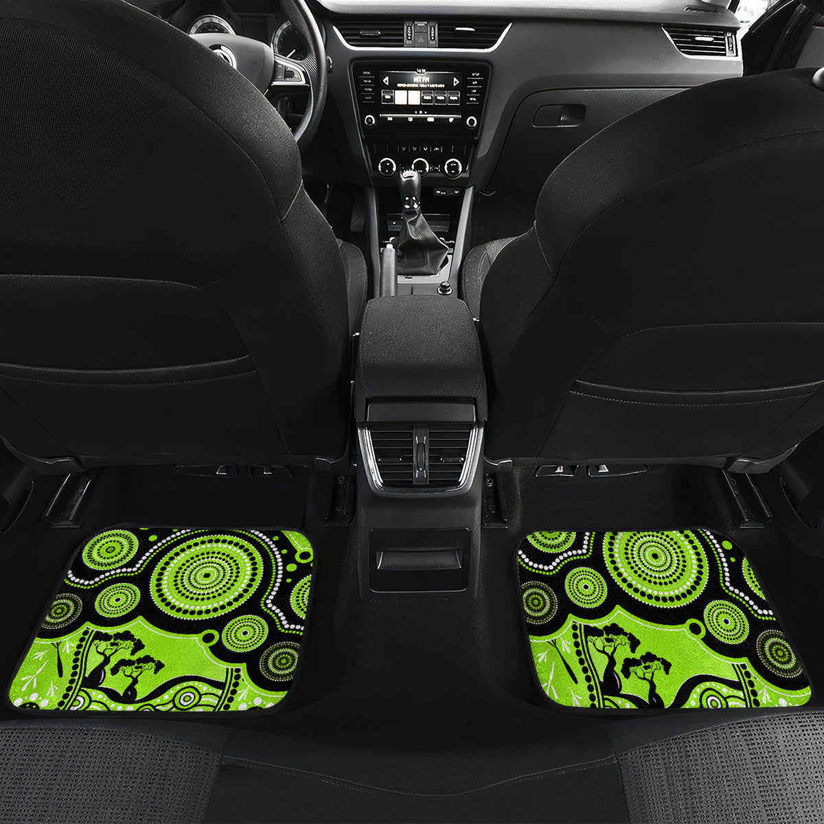 sydney-thunder-cricket-car-mats-happy-australia-day-aboriginal-art