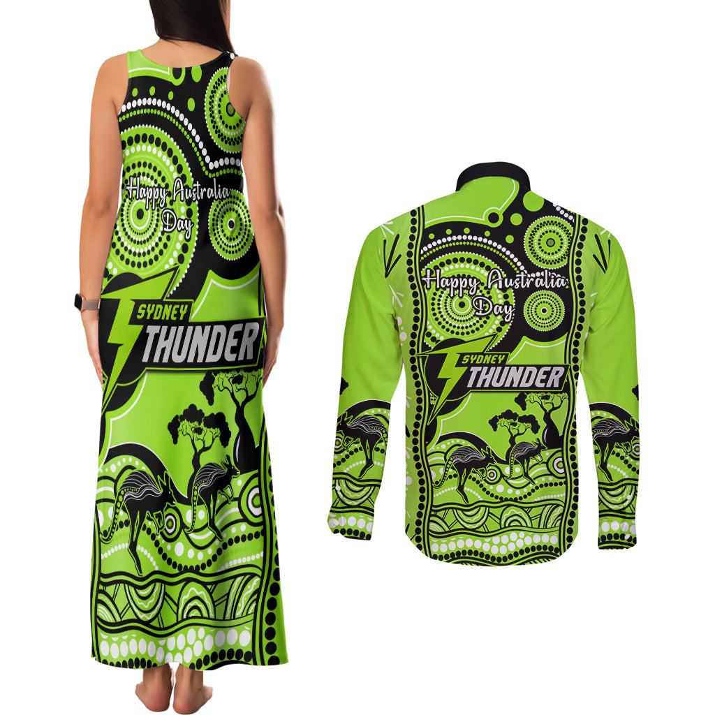 sydney-thunder-cricket-couples-matching-tank-maxi-dress-and-long-sleeve-button-shirt-happy-australia-day-aboriginal-art