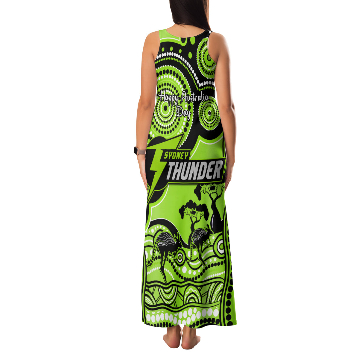 sydney-thunder-cricket-family-matching-tank-maxi-dress-and-hawaiian-shirt-happy-australia-day-aboriginal-art