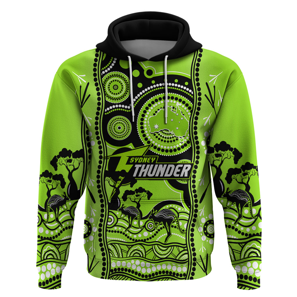 Sydney Thunder Cricket Hoodie Happy Australia Day Aboriginal Art - Vibe Hoodie Shop