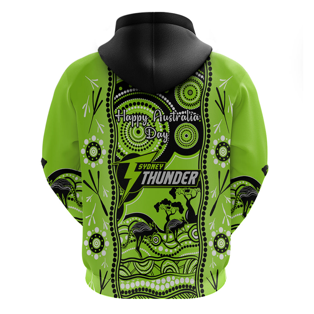 Sydney Thunder Cricket Hoodie Happy Australia Day Aboriginal Art - Vibe Hoodie Shop