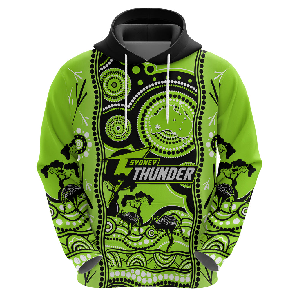 Sydney Thunder Cricket Hoodie Happy Australia Day Aboriginal Art - Vibe Hoodie Shop