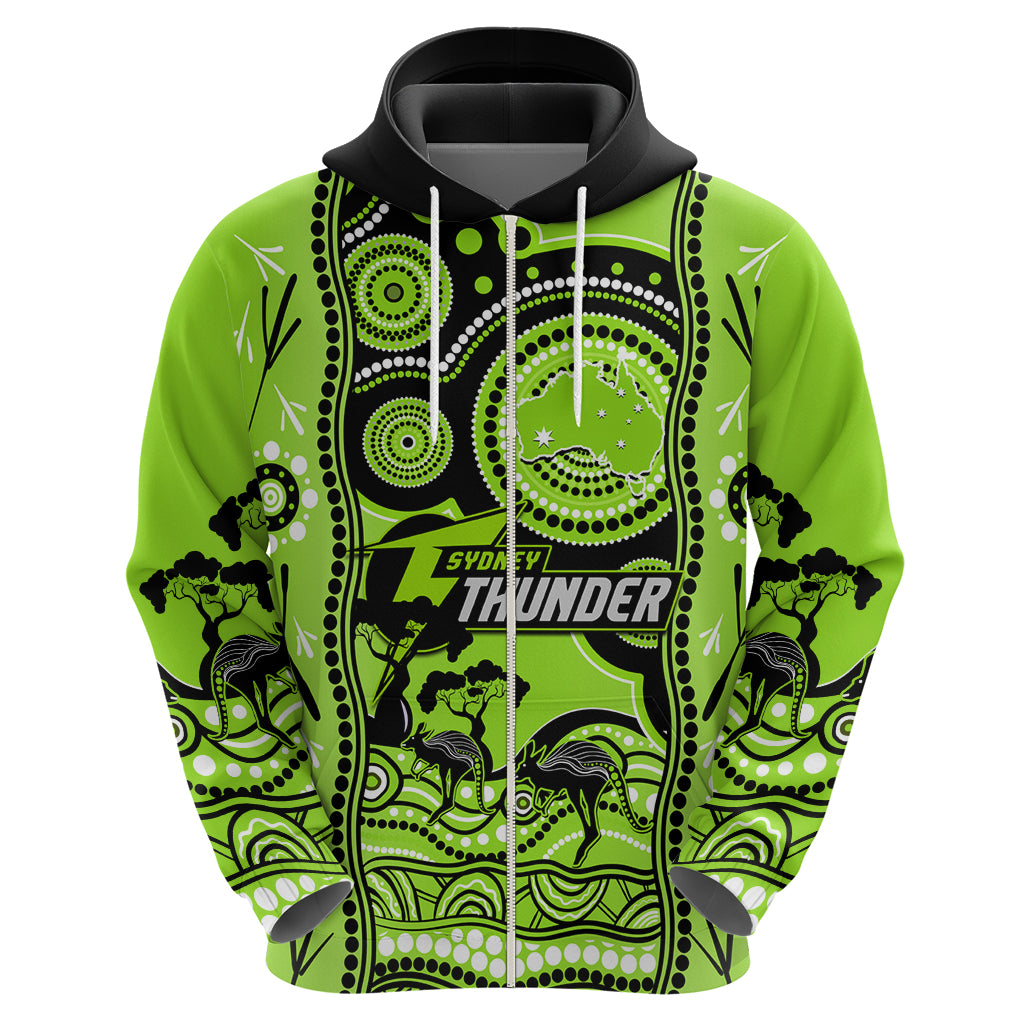 Sydney Thunder Cricket Hoodie Happy Australia Day Aboriginal Art - Vibe Hoodie Shop