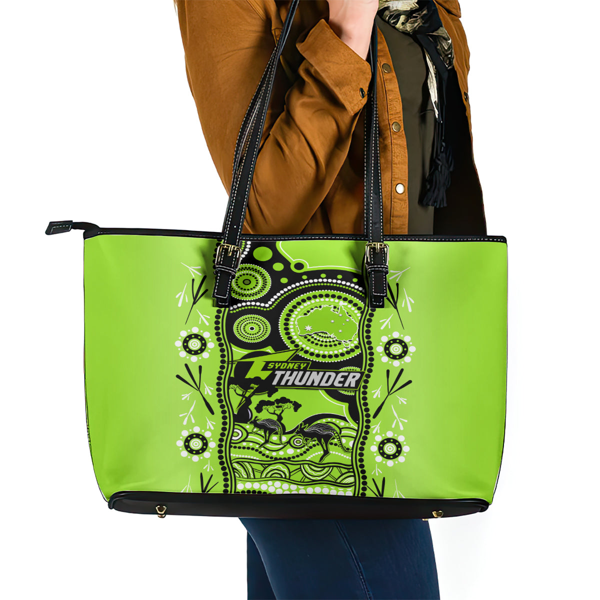 sydney-thunder-cricket-leather-tote-bag-happy-australia-day-aboriginal-art