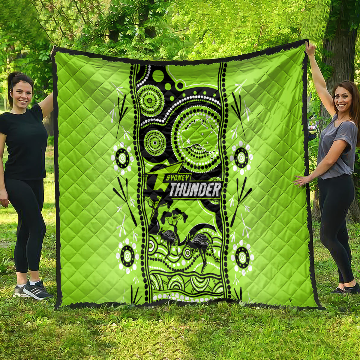 Sydney Thunder Cricket Quilt Happy Australia Day Aboriginal Art - Vibe Hoodie Shop