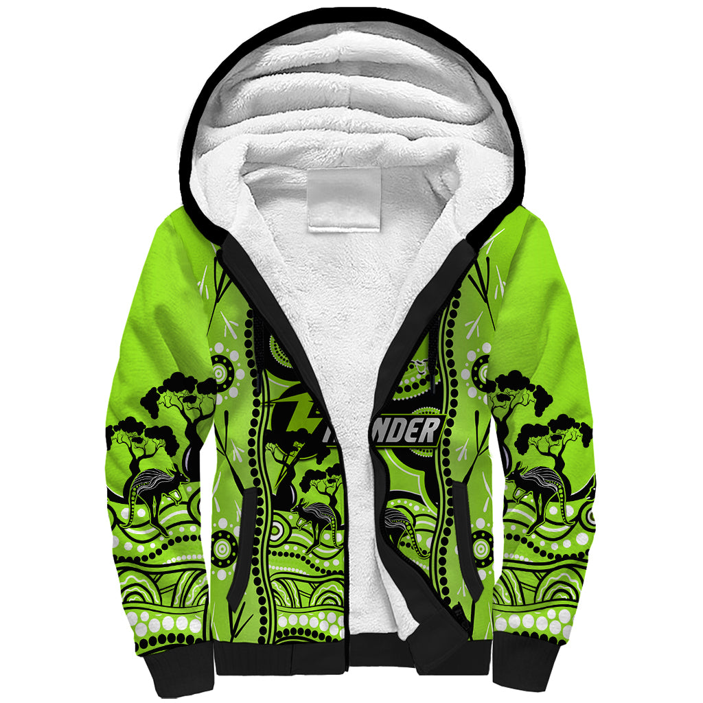 Sydney Thunder Cricket Sherpa Hoodie Happy Australia Day Aboriginal Art - Vibe Hoodie Shop