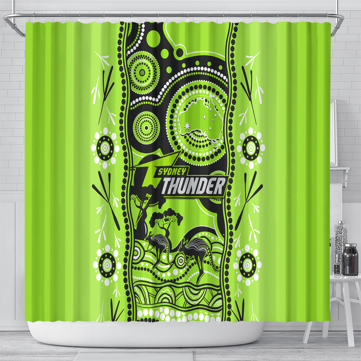 sydney-thunder-cricket-shower-curtain-happy-australia-day-aboriginal-art