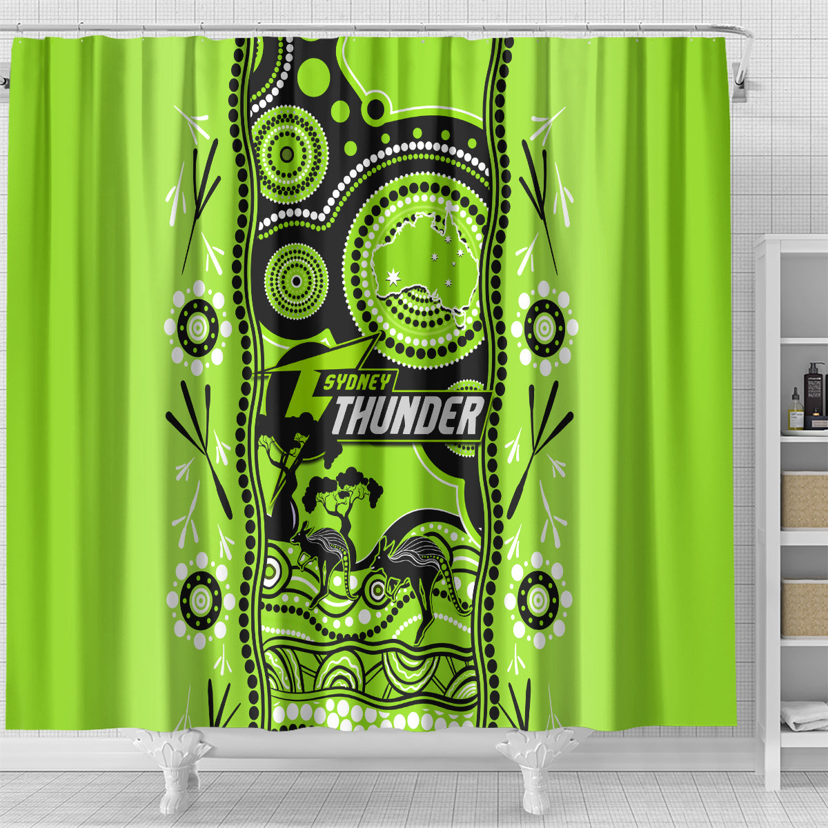 sydney-thunder-cricket-shower-curtain-happy-australia-day-aboriginal-art