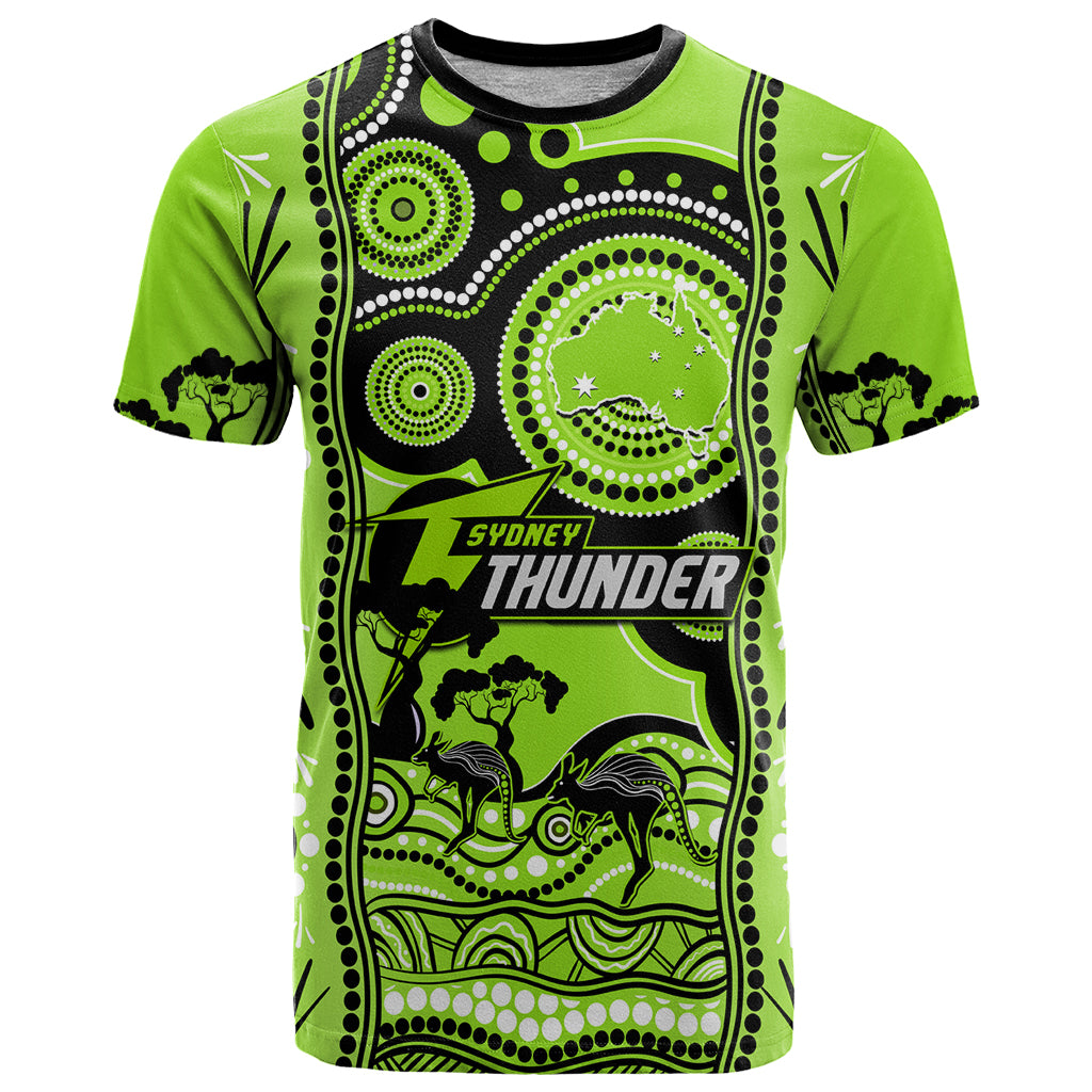 Sydney Thunder Cricket T Shirt Happy Australia Day Aboriginal Art - Vibe Hoodie Shop