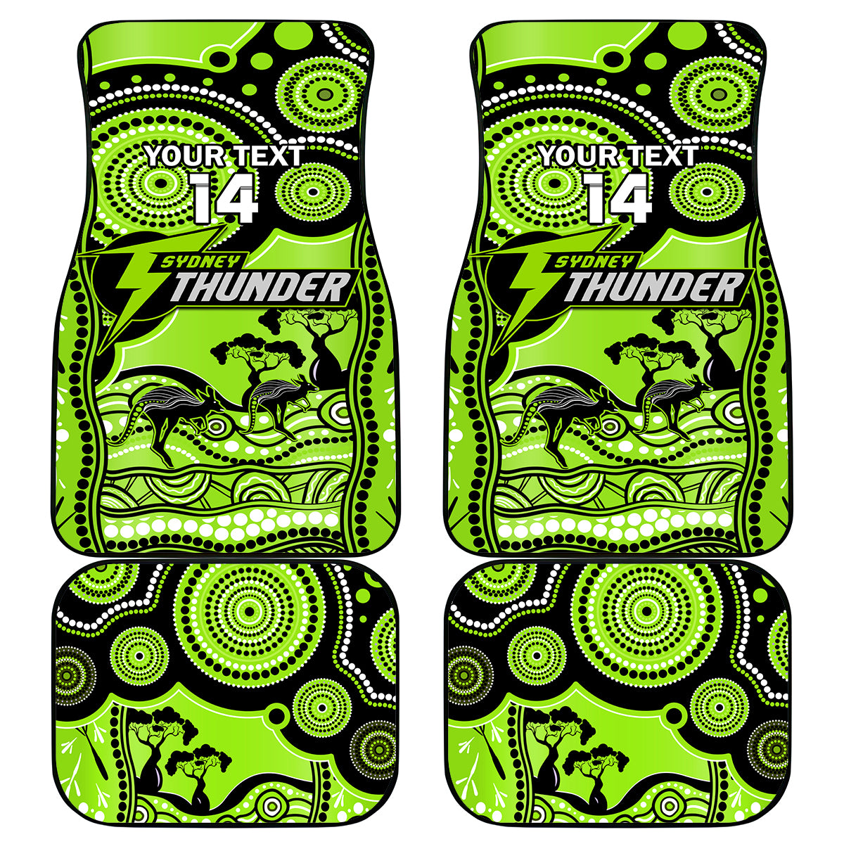 custom-sydney-thunder-cricket-car-mats-happy-australia-day-aboriginal-art