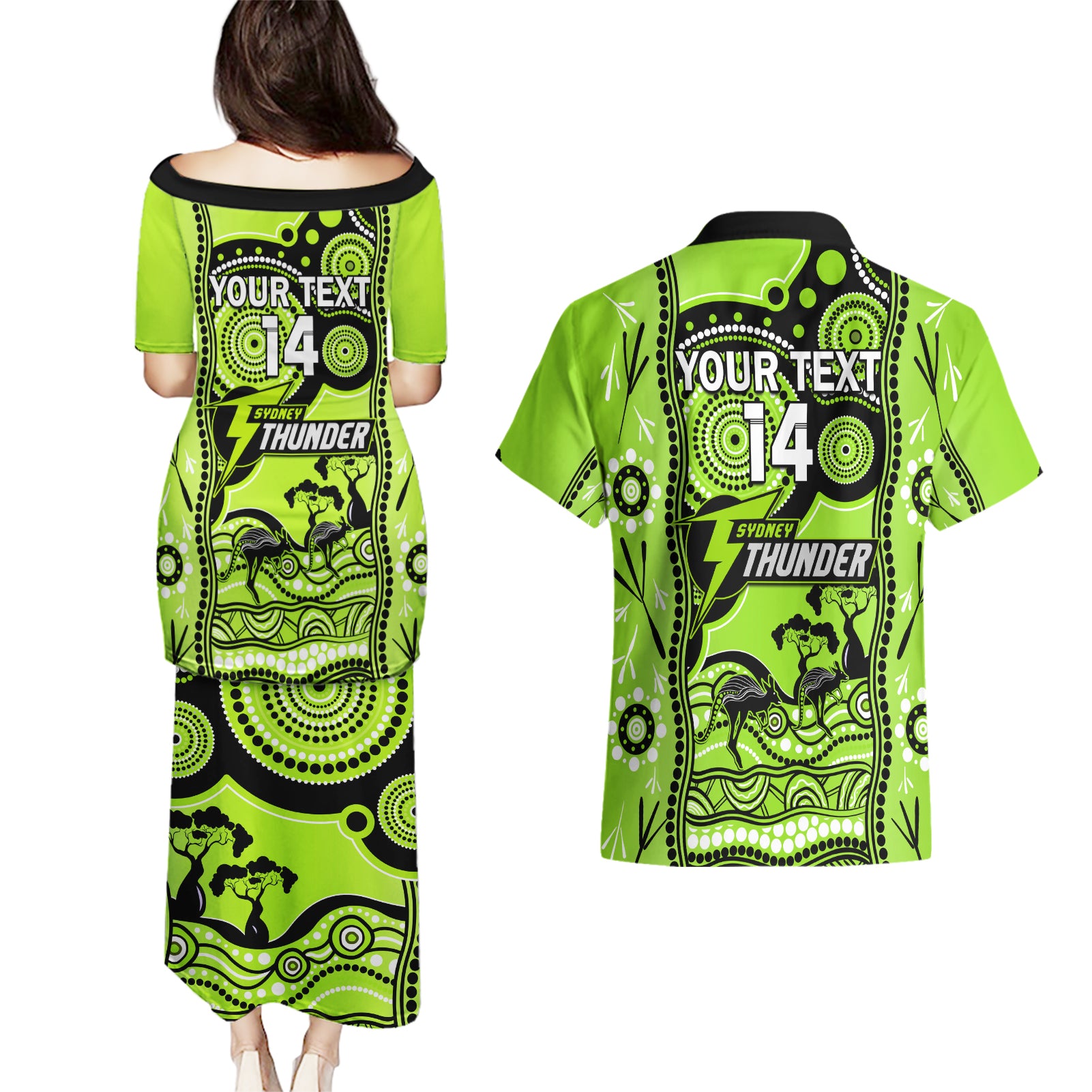 custom-sydney-thunder-cricket-couples-matching-puletasi-dress-and-hawaiian-shirt-happy-australia-day-aboriginal-art