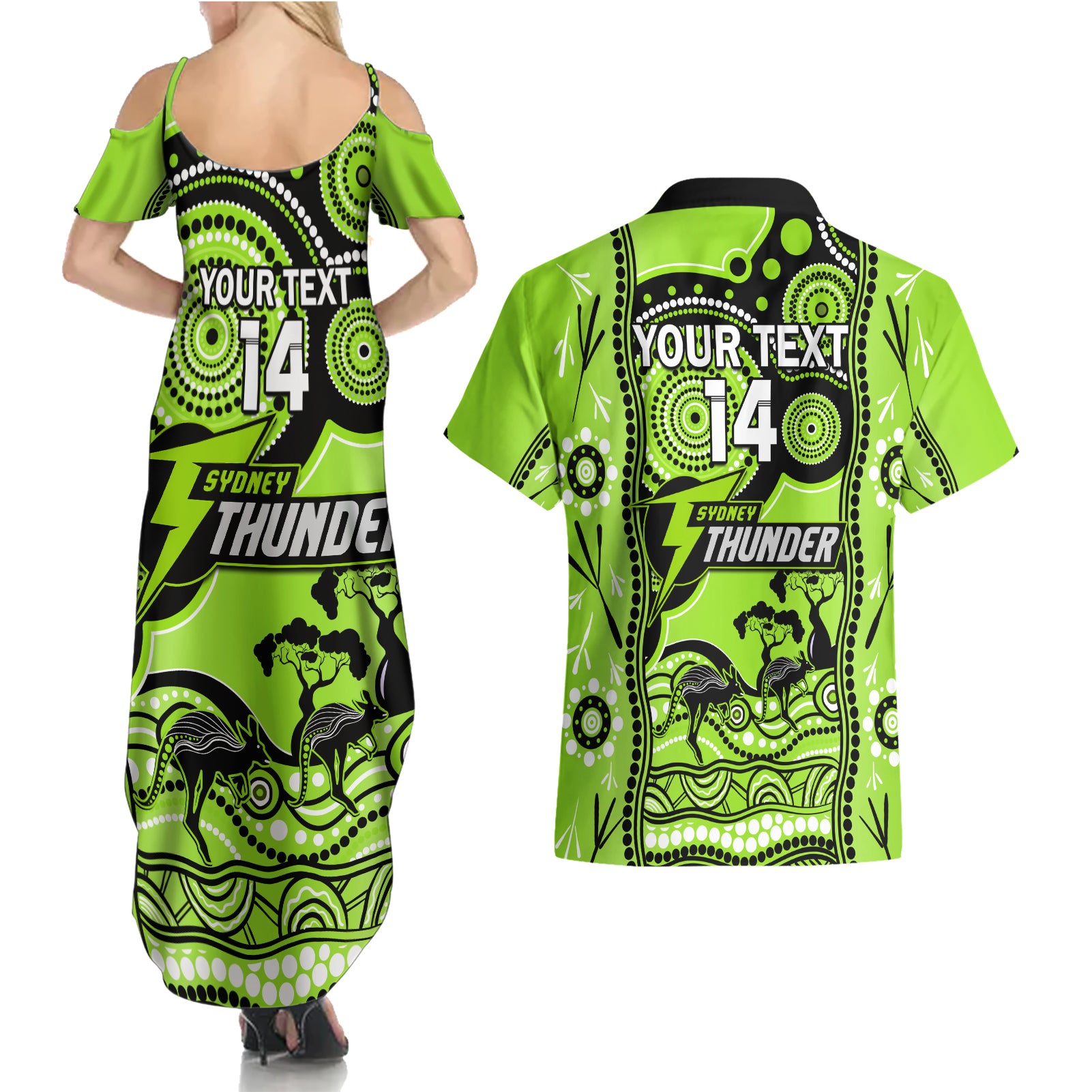 custom-sydney-thunder-cricket-couples-matching-summer-maxi-dress-and-hawaiian-shirt-happy-australia-day-aboriginal-art