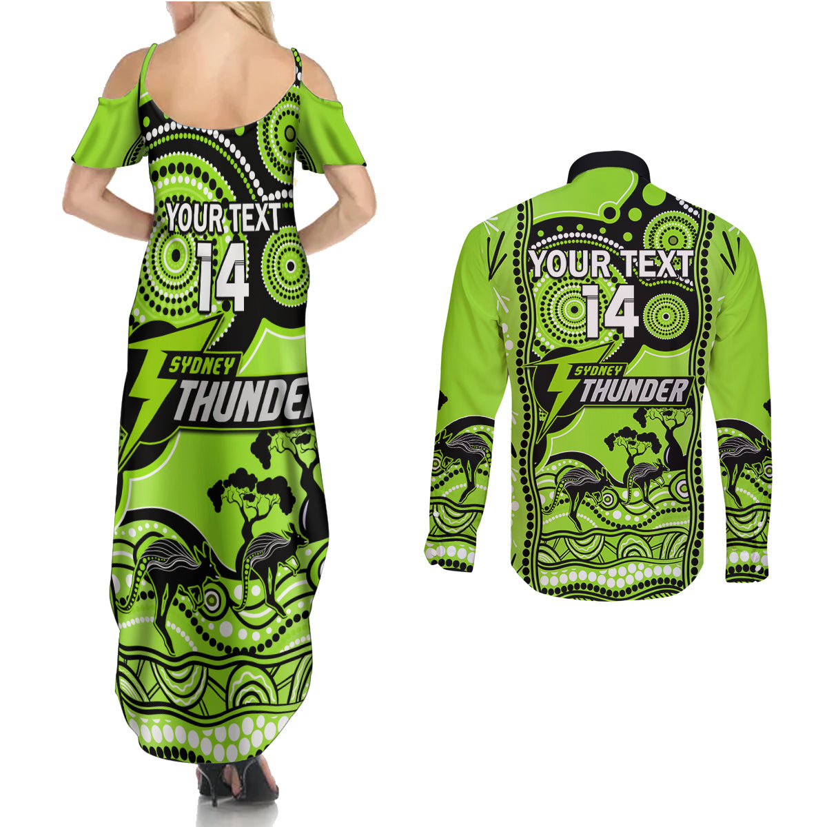 custom-sydney-thunder-cricket-couples-matching-summer-maxi-dress-and-long-sleeve-button-shirt-happy-australia-day-aboriginal-art