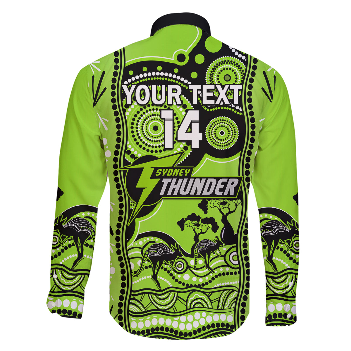 custom-sydney-thunder-cricket-family-matching-long-sleeve-bodycon-dress-and-hawaiian-shirt-happy-australia-day-aboriginal-art