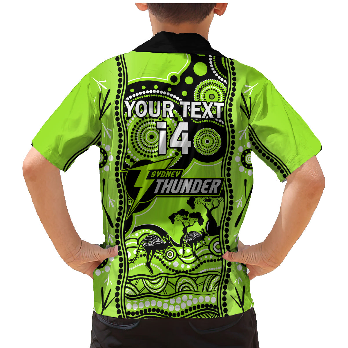 custom-sydney-thunder-cricket-family-matching-mermaid-dress-and-hawaiian-shirt-happy-australia-day-aboriginal-art