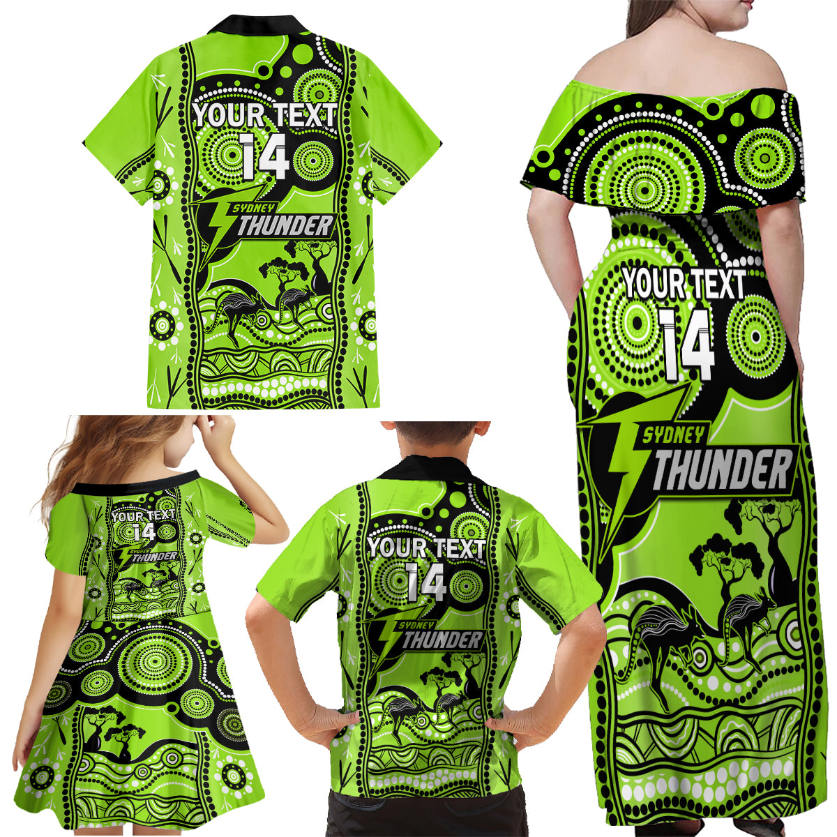 custom-sydney-thunder-cricket-family-matching-off-shoulder-maxi-dress-and-hawaiian-shirt-happy-australia-day-aboriginal-art