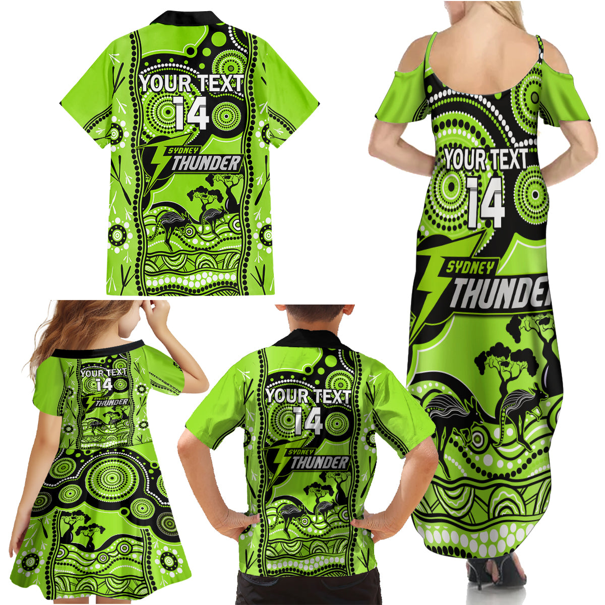 custom-sydney-thunder-cricket-family-matching-summer-maxi-dress-and-hawaiian-shirt-happy-australia-day-aboriginal-art