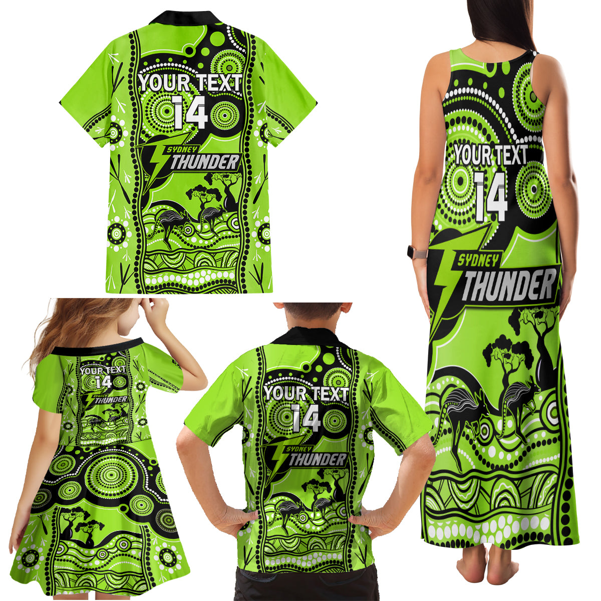 custom-sydney-thunder-cricket-family-matching-tank-maxi-dress-and-hawaiian-shirt-happy-australia-day-aboriginal-art