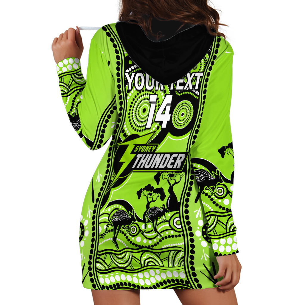 Custom Sydney Thunder Cricket Hoodie Dress Happy Australia Day Aboriginal Art - Vibe Hoodie Shop