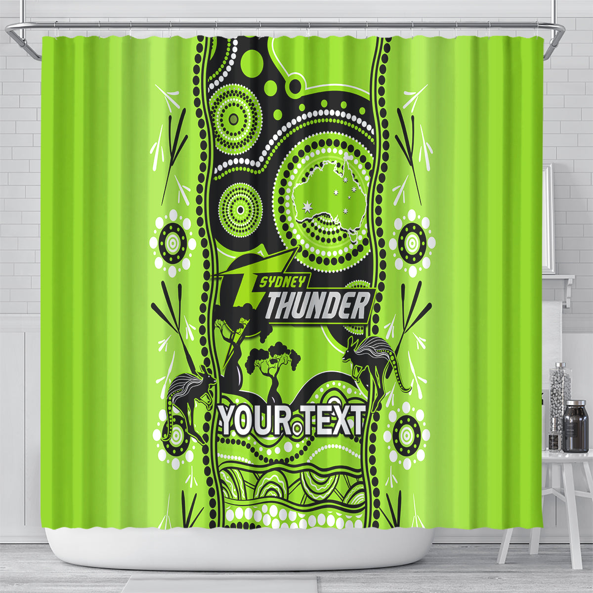 custom-sydney-thunder-cricket-shower-curtain-happy-australia-day-aboriginal-art