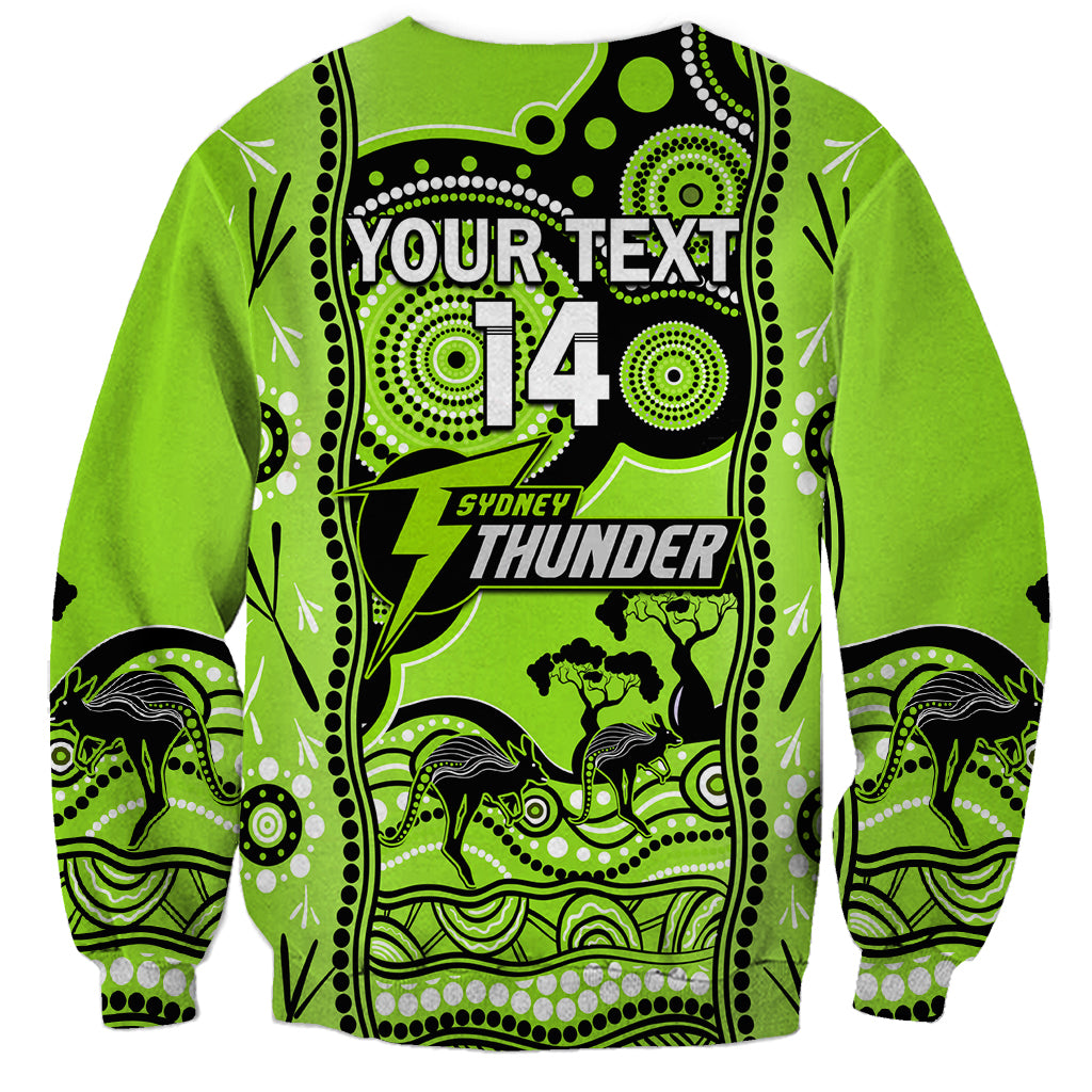 Custom Sydney Thunder Cricket Sweatshirt Happy Australia Day Aboriginal Art - Vibe Hoodie Shop