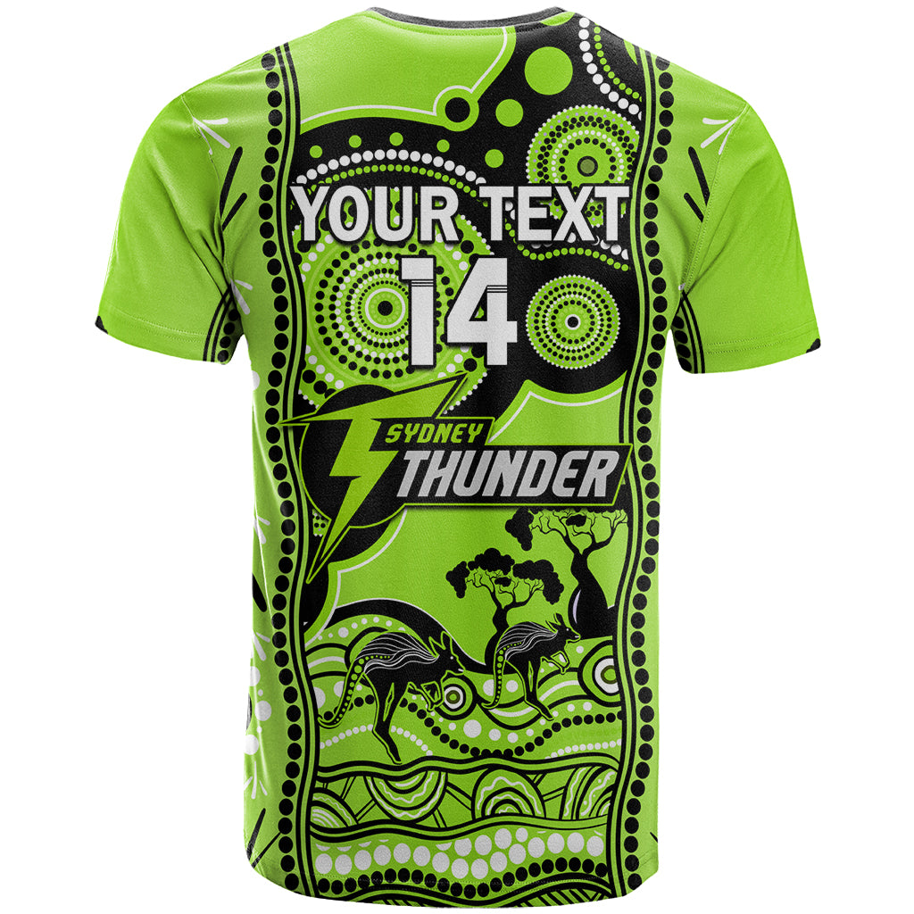 Custom Sydney Thunder Cricket T Shirt Happy Australia Day Aboriginal Art - Vibe Hoodie Shop