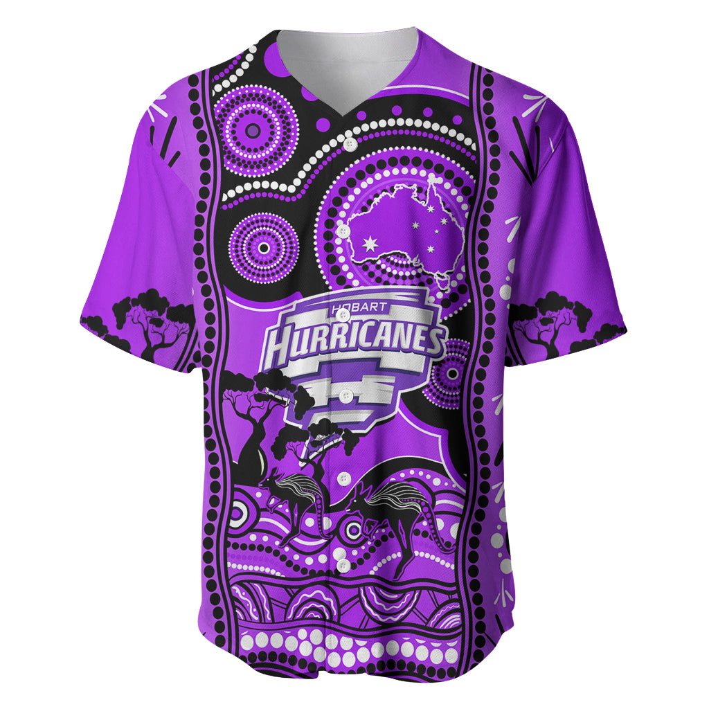 Hobart Hurricanes Cricket Baseball Jersey Happy Australia Day Aboriginal Art - Vibe Hoodie Shop