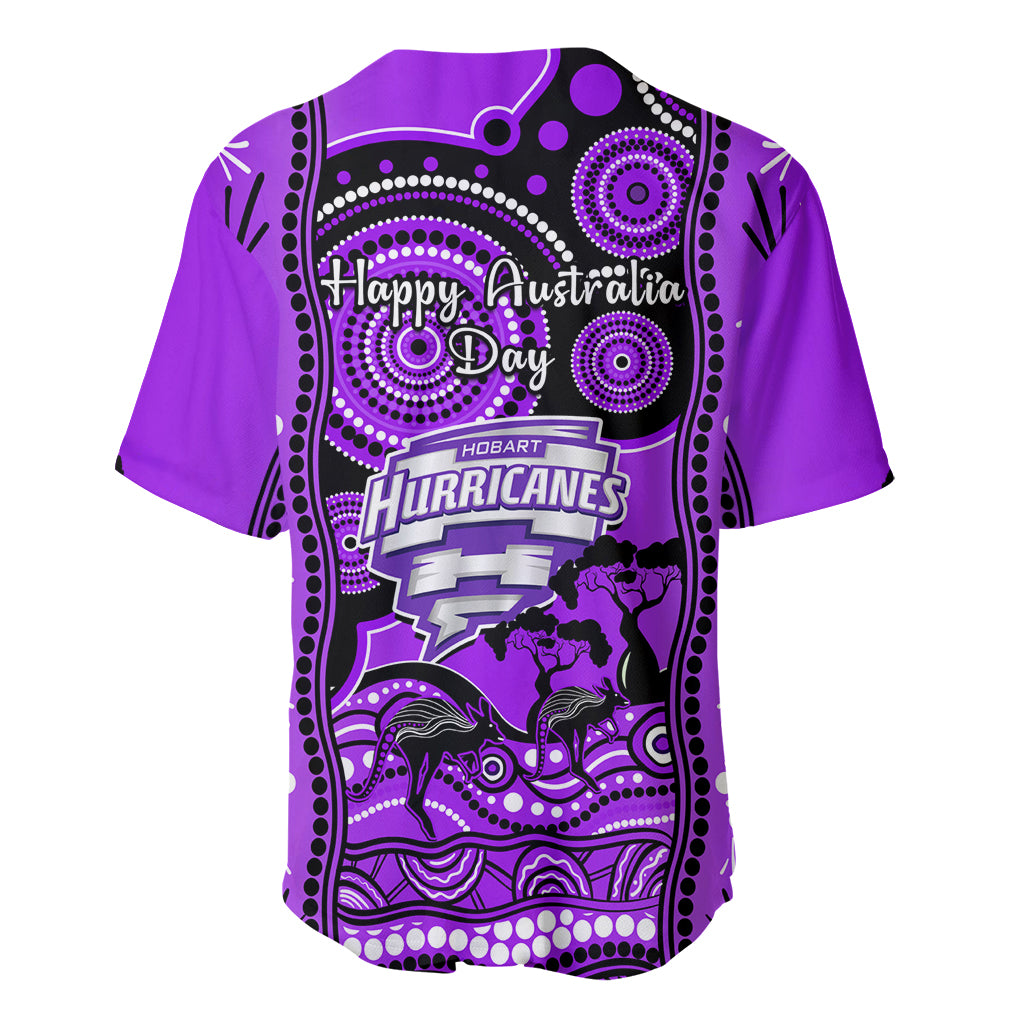 Hobart Hurricanes Cricket Baseball Jersey Happy Australia Day Aboriginal Art - Vibe Hoodie Shop