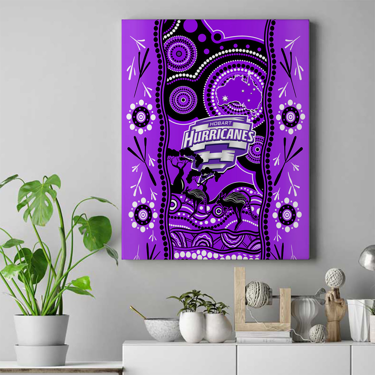 hobart-hurricanes-cricket-canvas-wall-art-happy-australia-day-aboriginal-art