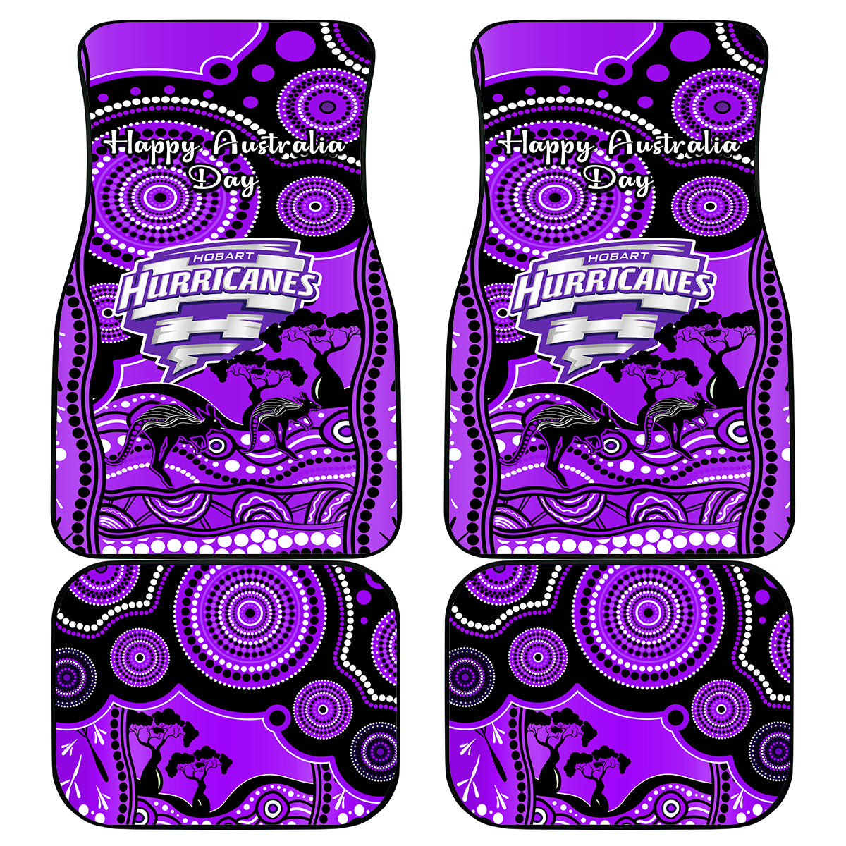 hobart-hurricanes-cricket-car-mats-happy-australia-day-aboriginal-art