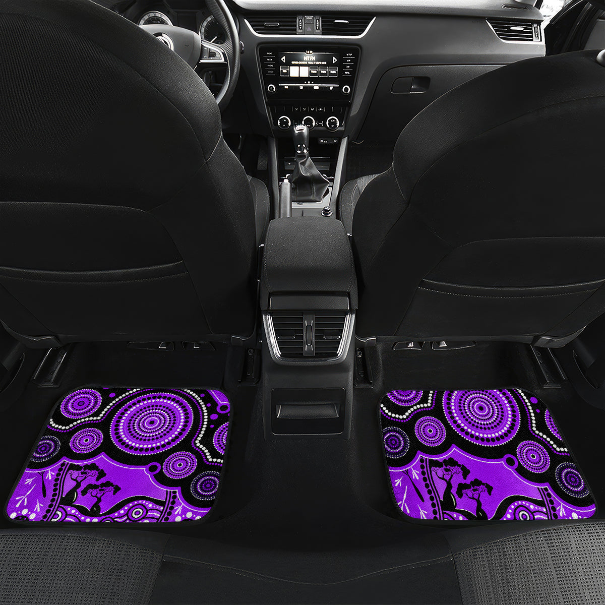 hobart-hurricanes-cricket-car-mats-happy-australia-day-aboriginal-art