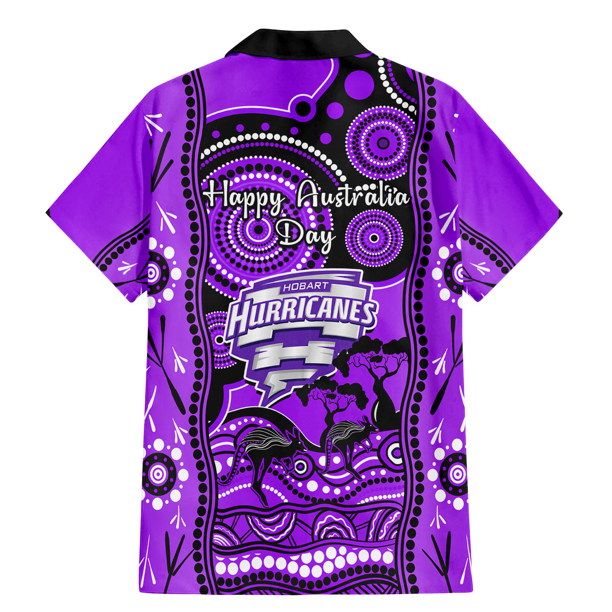 hobart-hurricanes-cricket-family-matching-mermaid-dress-and-hawaiian-shirt-happy-australia-day-aboriginal-art